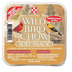 Purina Pressed Feeders Wild Bird Food: Suet Snack Suet Cake