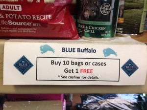 Save on Pet Food including blue buffalo