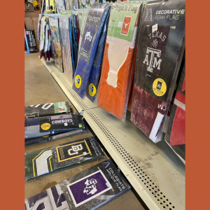 Show your school spirit with our licensed Collegiate Flags at Foreman's!